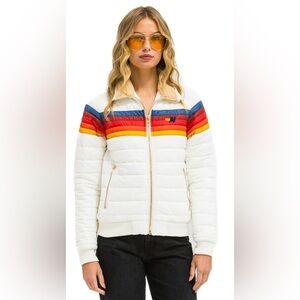 Aviator Nation AV 5 Stripe Jacket - White - New with Tags!